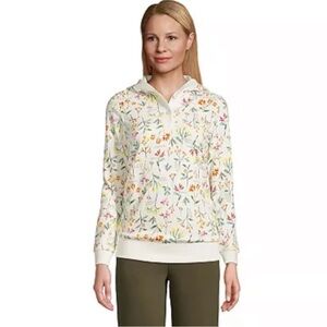 Lands' End Serious Sweats Button-Front Hoodie
